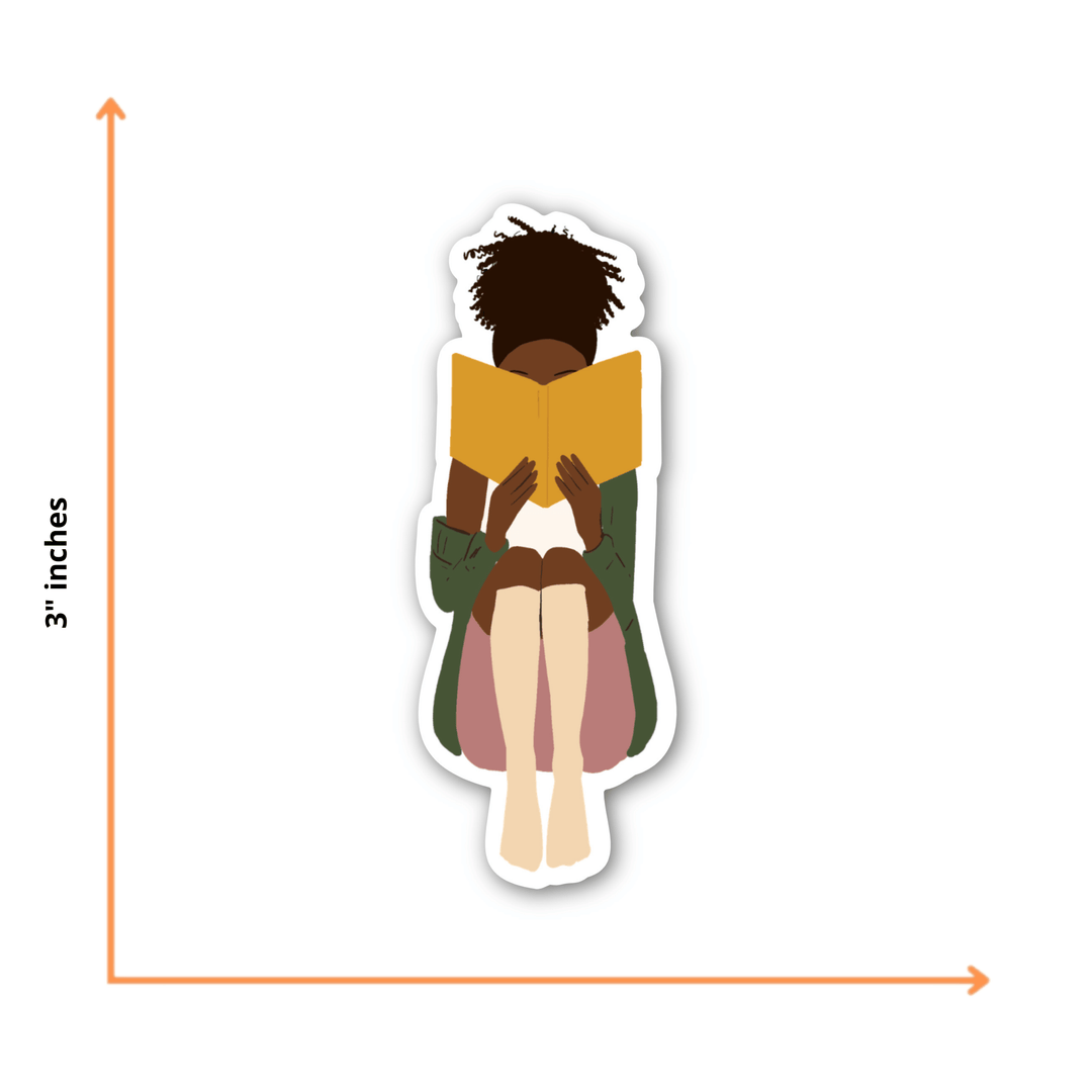 Nose in a Book Sticker - Brown