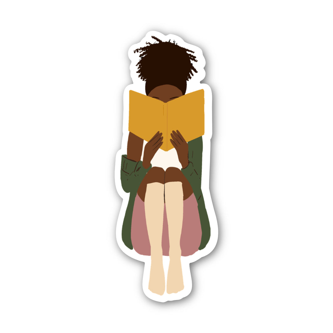 Nose in a Book Sticker - Brown Card by CHEERNOTES