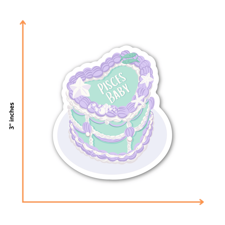 Zodiac Cake Sticker - Pisces