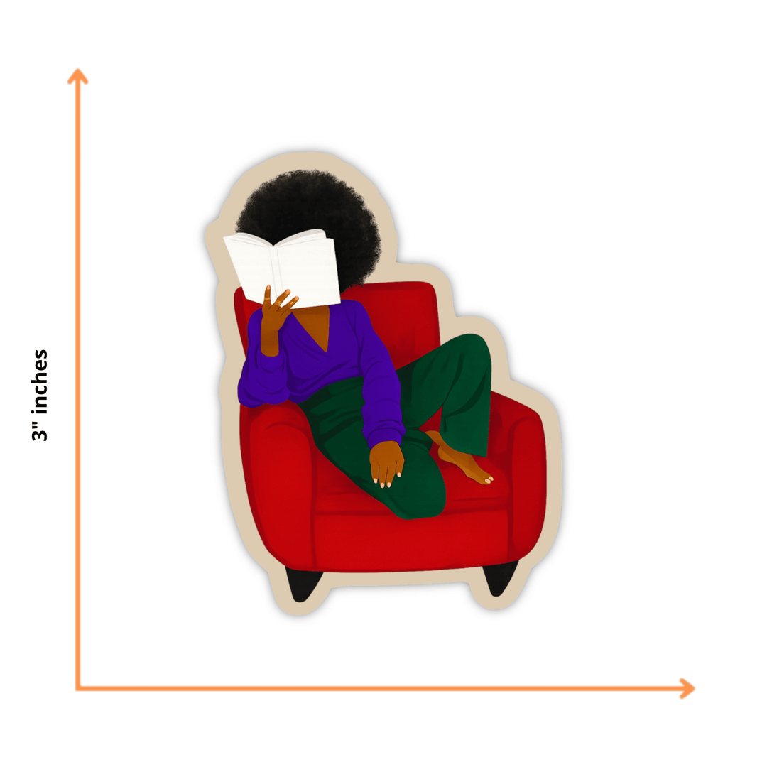 Read Reading Chair Sticker