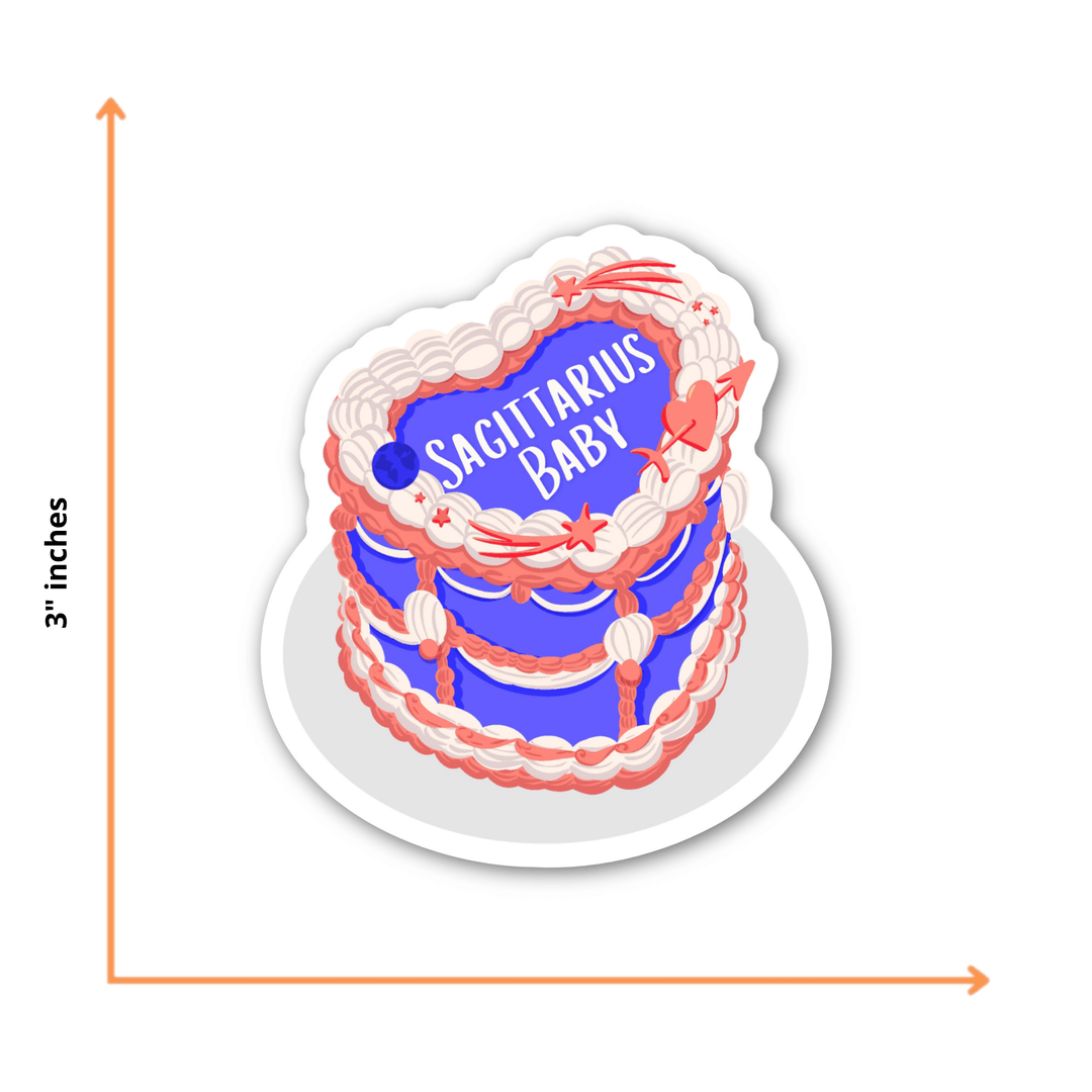 Zodiac Cake Sticker - Sagittarius