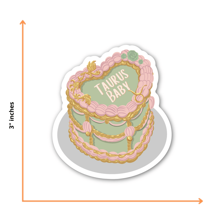 Zodiac Cake Sticker - Taurus