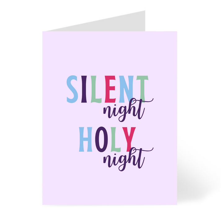 Silent Night Christmas Card Cards by CHEERNOTES