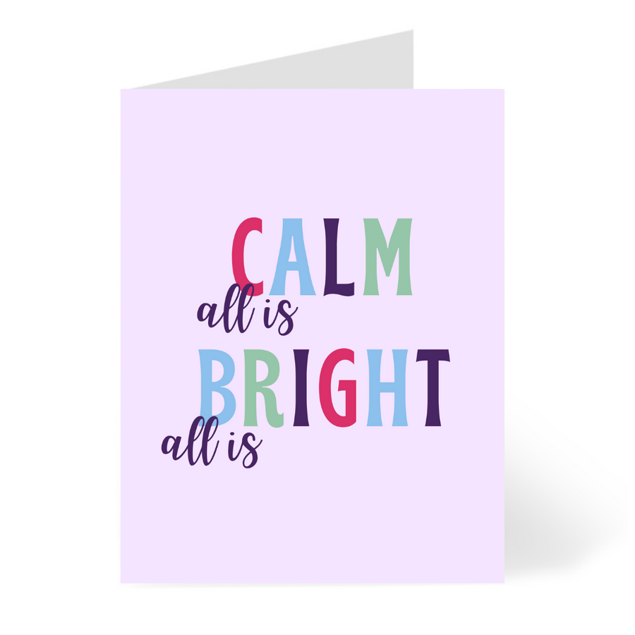 All is Calm Christmas Card Cards by CHEERNOTES