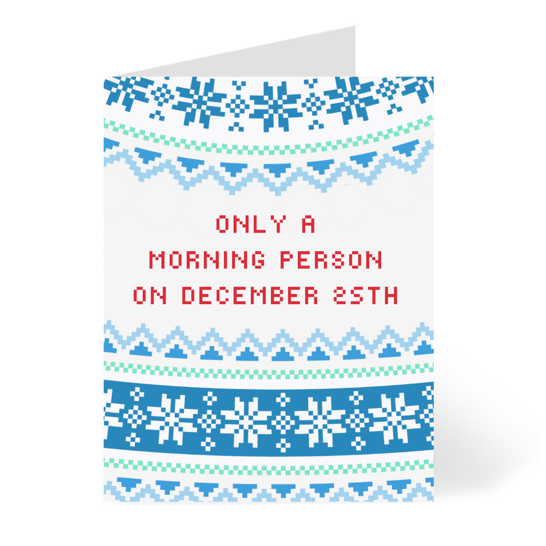 December 25 Morning Person Cards by CHEERNOTES