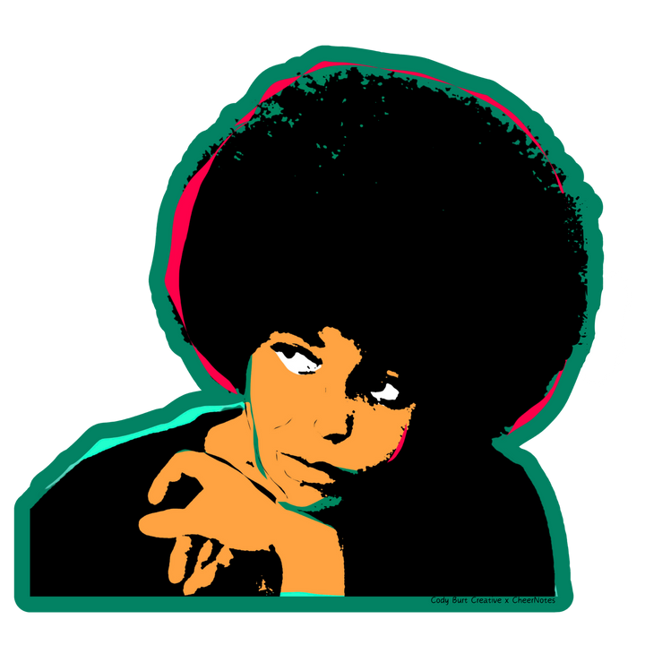 Angela Davis Stickers by CODY BURT CREATIVE