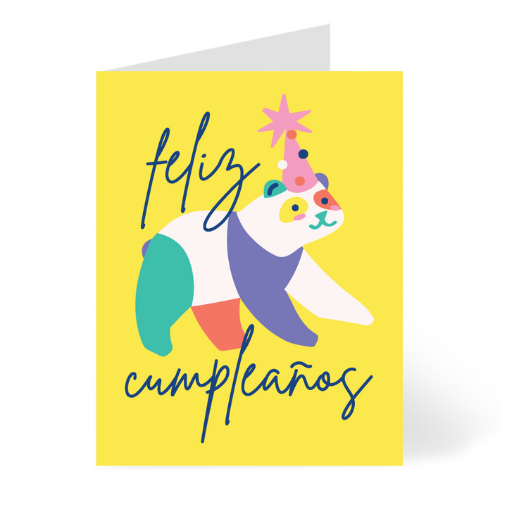 Animal Party Panda - Spanish Birthday Card Cards by Mariery Young