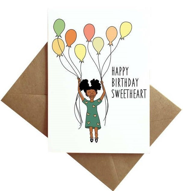Balloon Girl Card by BY MS. JAMES