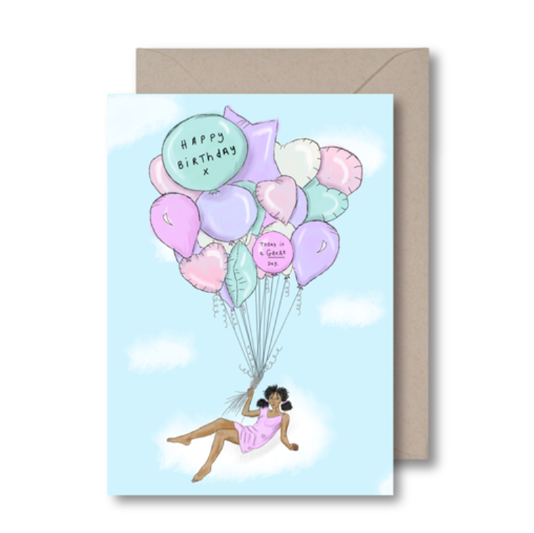 Birthday Balloons Galore Card by KITSCH NOIR