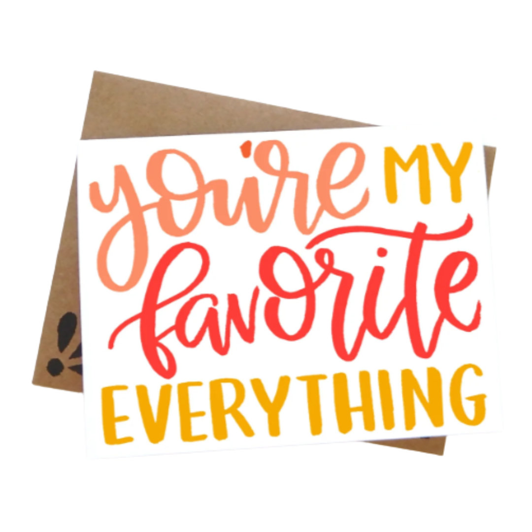 Favorite Everything Card Card by SKETCHY NOTIONS