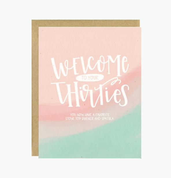 Welcome To Your Thirties Card by LITTLE LOVELIES STUDIO