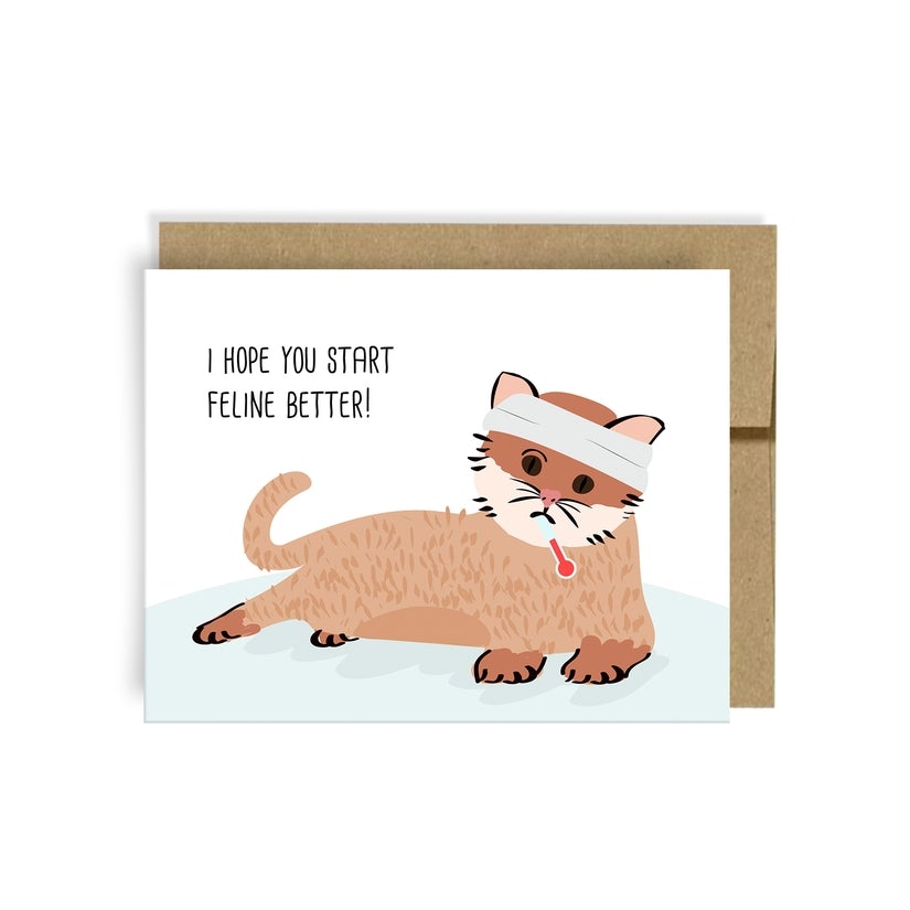 Feline Better Card by NEIGHBORLY PAPER