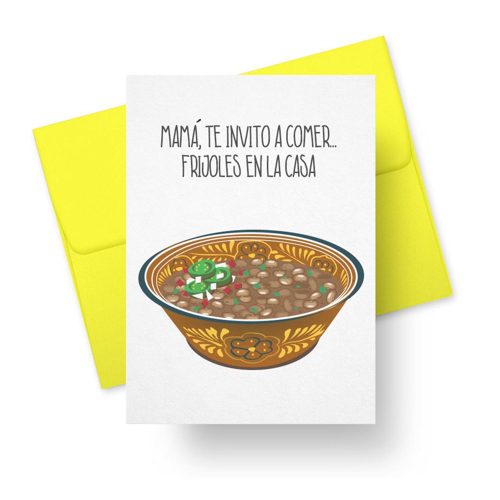 Frijoles en la casa - Spanish Mother's Day Card Card by PAPER TACOS
