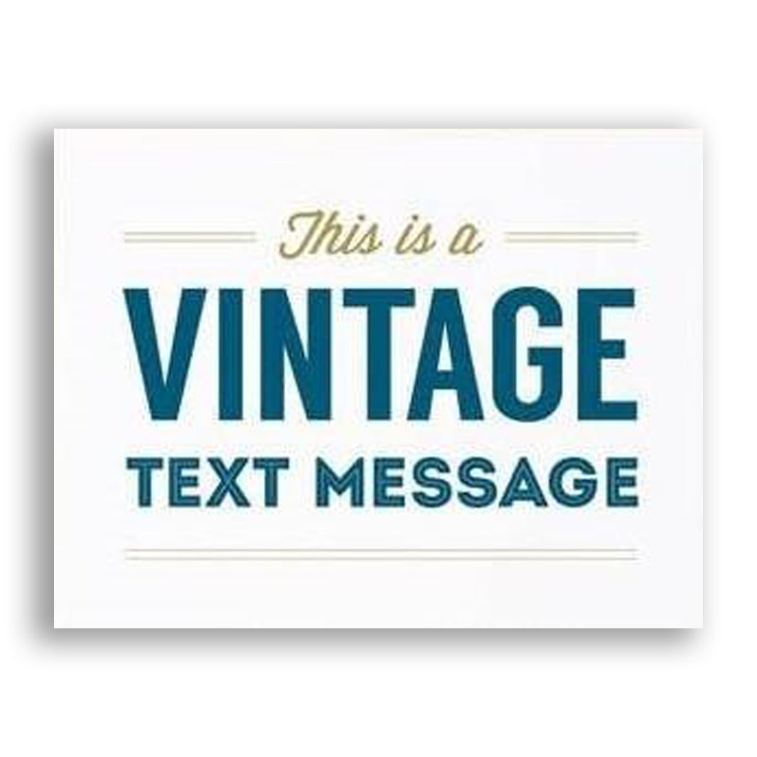 Vintage Text Message Card by GRAPHIC ANTHOLOGY