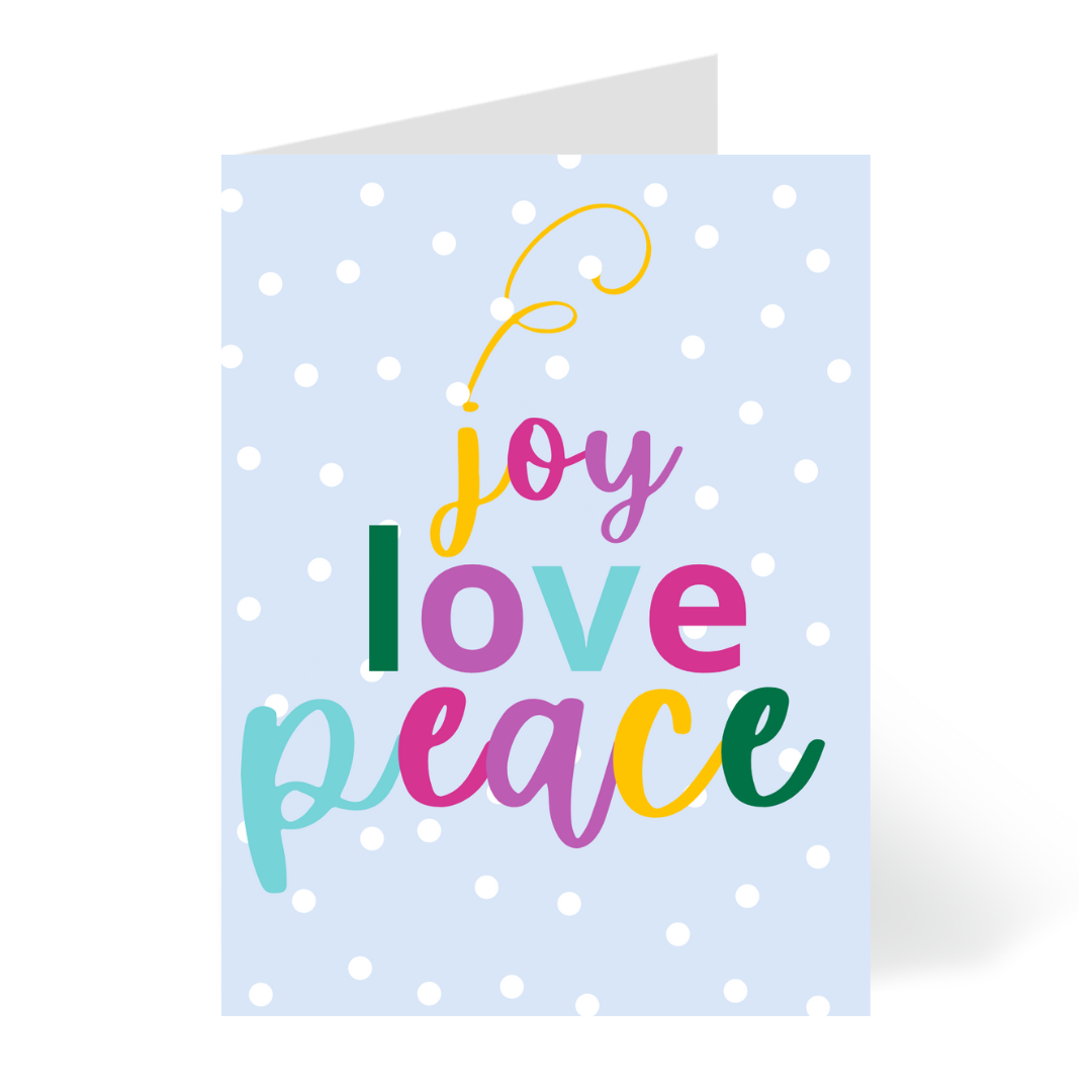 Joy, Love, Peace Card by CHEERNOTES
