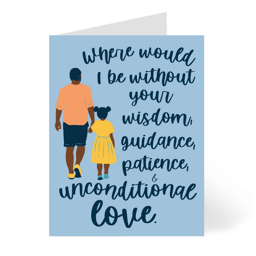 Dad's Love Black Dad Father's Day Card by CHEERNOTES