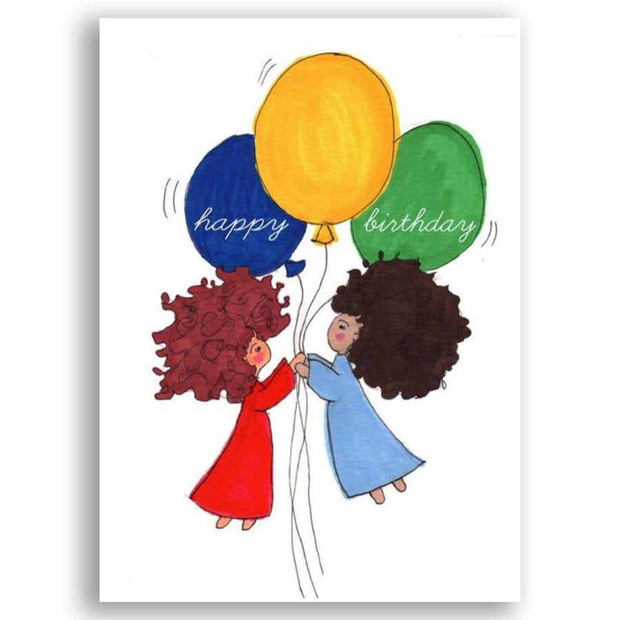 Happy Birthday- Balloons & Friends Card by LITTLE FEET'S OPUS