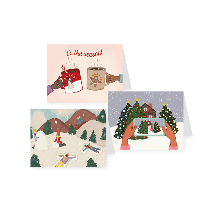 Snowy Day Assorted 12-Card Set Card by CHEERNOTES