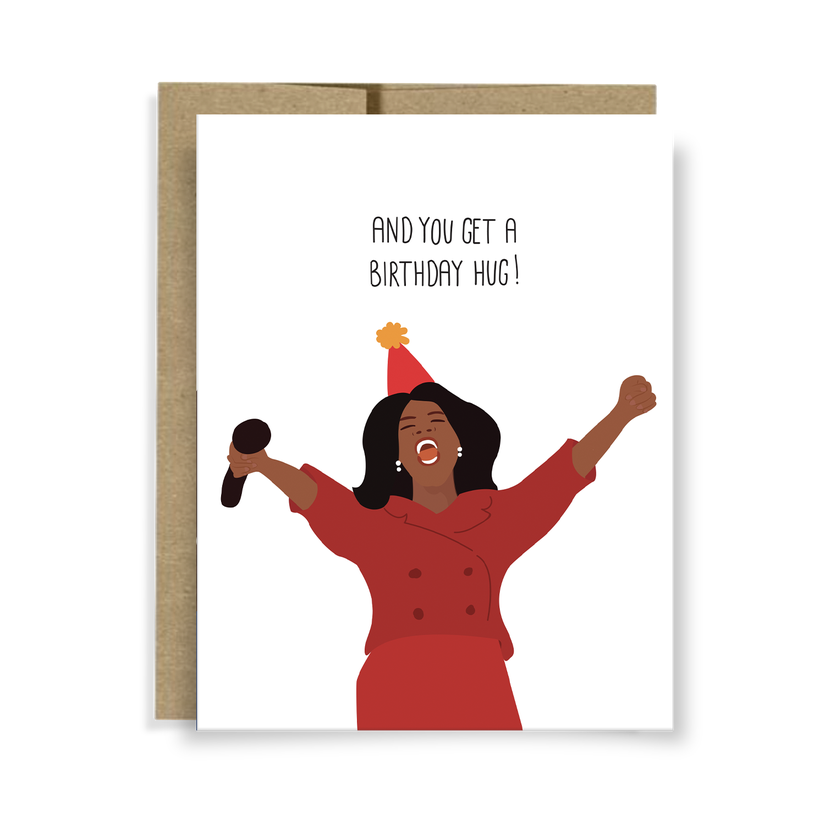 Oprah Birthday Hug Card by NEIGHBORLY PAPER