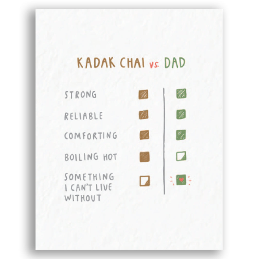 Dad vs. Chai Card by PYARFUL
