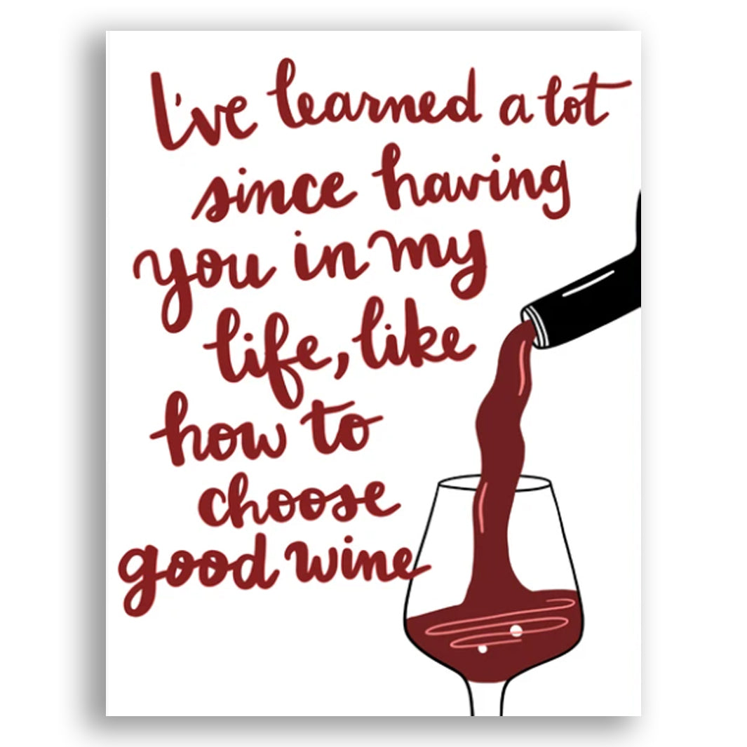 Wine Lessons Card by SIYO BOUTIQUE