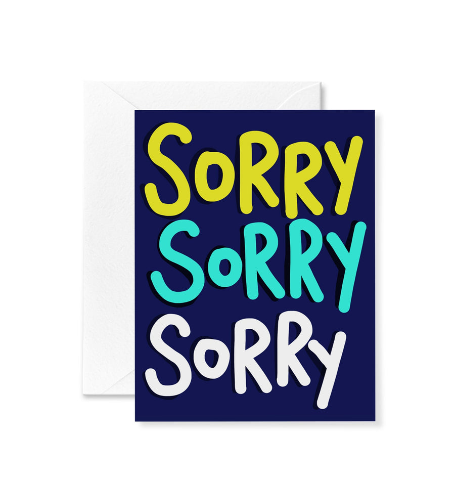 Triple Sorry Card Card by ANNOUNCE DIVINELY