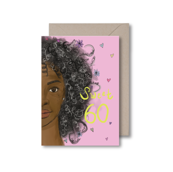 Sweet Sixty Card by KITSCH NOIR