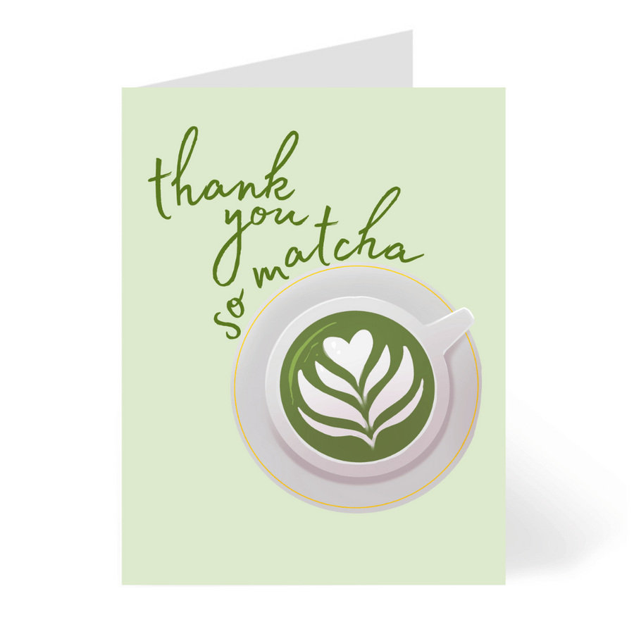 Thank You So Matcha Cute Pun Card by CHEERNOTES