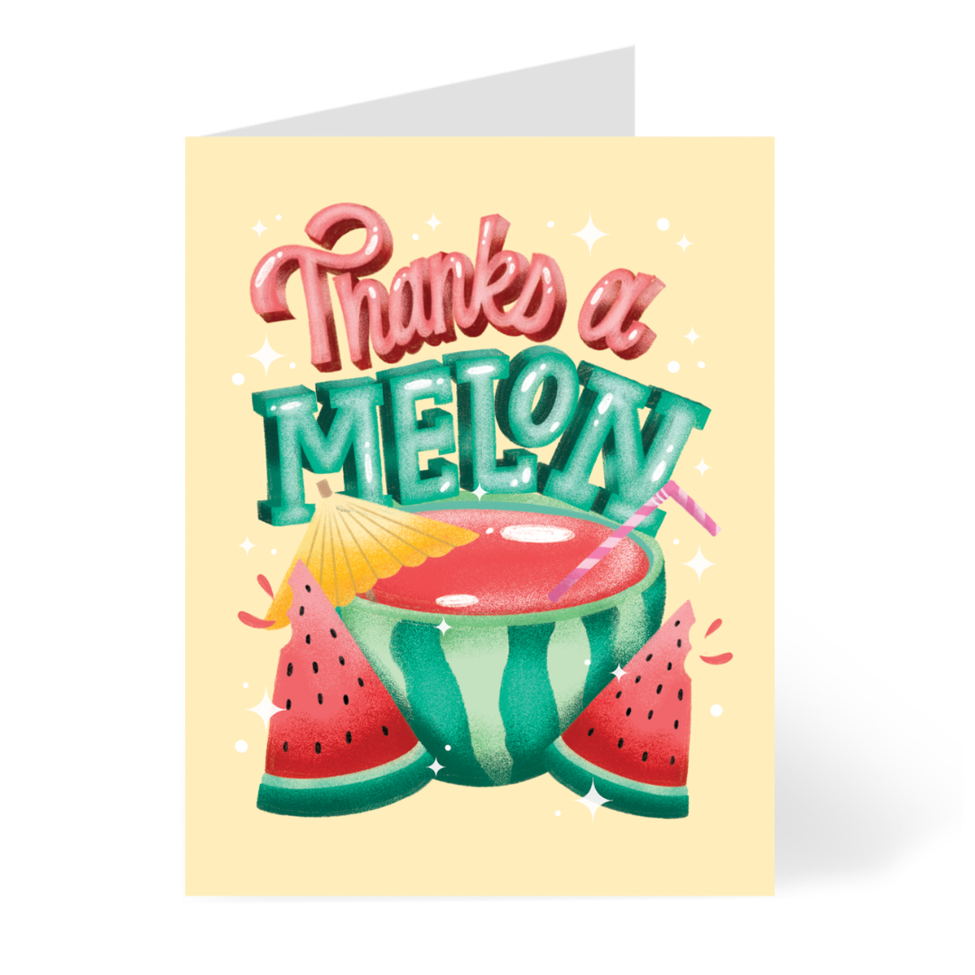 Thanks a Melon Cards by Riri Tamura Design