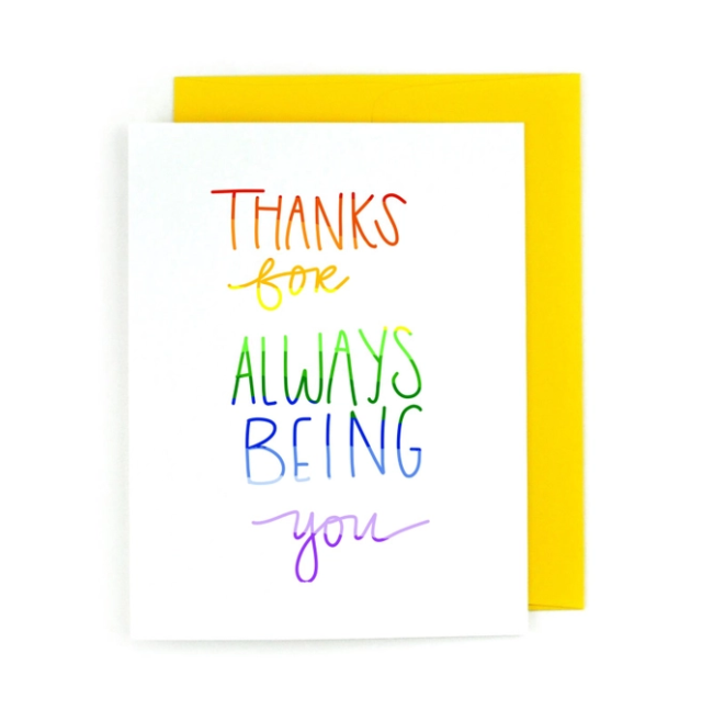 Thanks for always being you Card by PRETTY PEACOCK PAPERIE