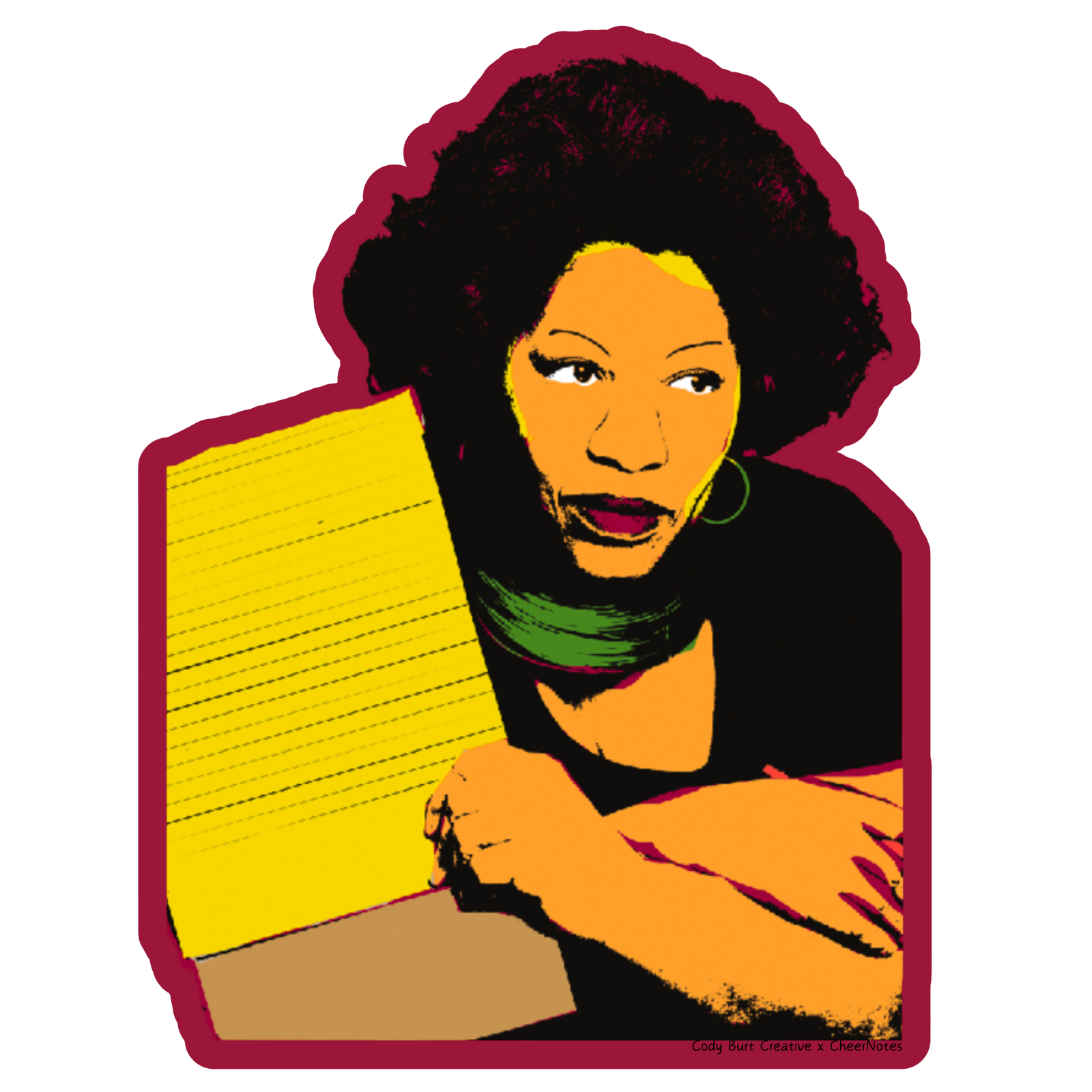 Toni Morrison Stickers by CODY BURT CREATIVE
