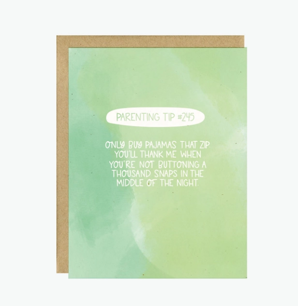 Zippered Pajamas Card by LITTLE LOVELIES STUDIO