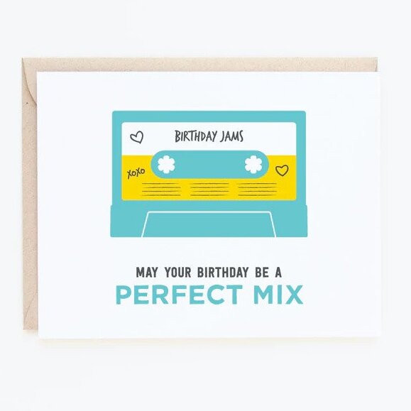 Birthday Mix Tape Card by GRAPHIC ANTHOLOGY